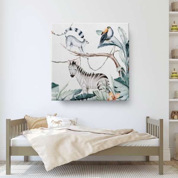 Zvířata z džungle - akvarel